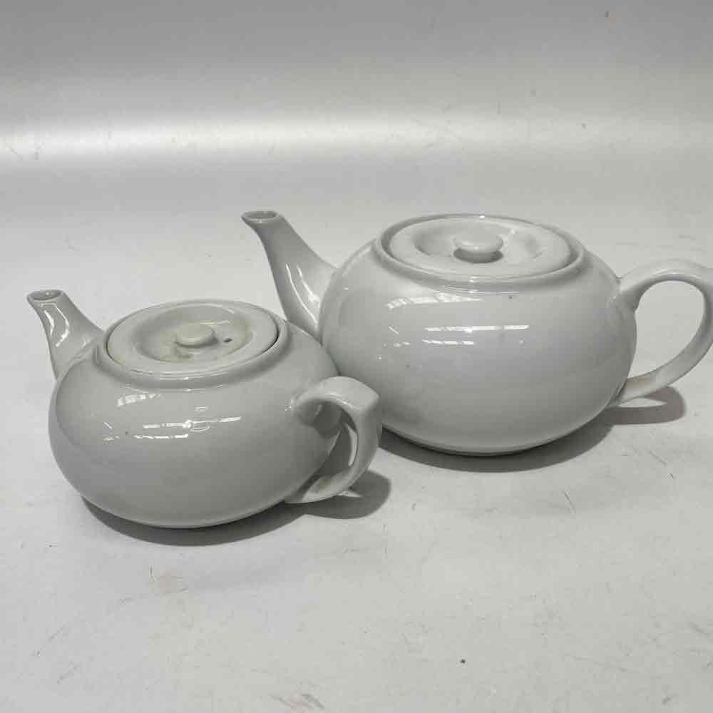 TEAPOT, White Cafe Style - Large / TEA0024 - TEAPOT, White Cafe Style - Small 